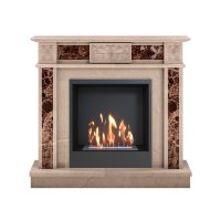 Биокамин в мраморном портале SteelHeat Vienna S