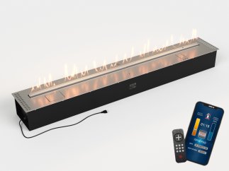 Автоматический биокамин Lux Fire Smart Flame 1800 RC INOX