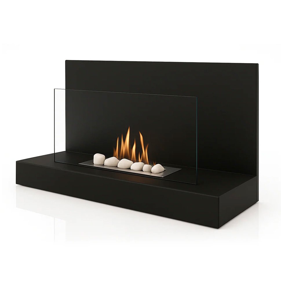 Настенный биокамин Алдэн Черный