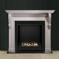 Биокамин в мраморном портале Firezo Alto
