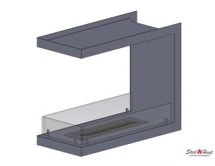9864С Биокамин торцевой на заказ