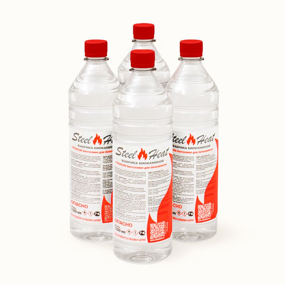 Биотопливо SteelHeat Premium 4x1,5 литра
